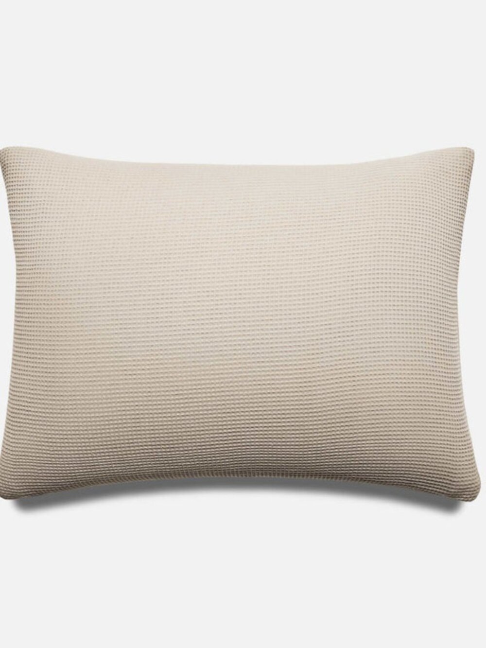 Brooklinen Microwaffle Standard Bed Sham Set Pillowcase Beige Pebble 100% Cotton